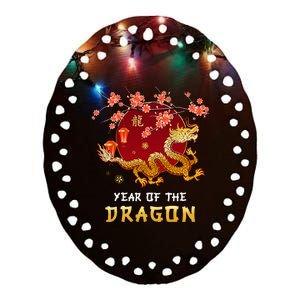 Year Of The Dragon 2024 Lunar New Year Chinese New Year 2024  Ceramic Oval Ornament