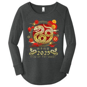 Year Of The Snake 2025 Lunar New Year Chinese New Year 2025 Women's Perfect Tri Tunic Long Sleeve Shirt