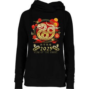 Year Of The Snake 2025 Lunar New Year Chinese New Year 2025 Womens Funnel Neck Pullover Hood