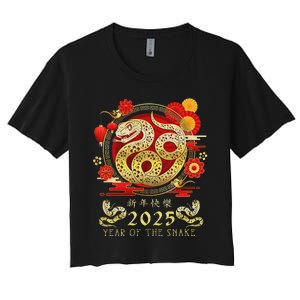 Year Of The Snake 2025 Lunar New Year Chinese New Year 2025 Women's Crop Top Tee