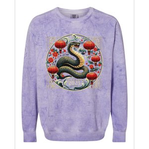 Year Of The Snake 2025 Colorblast Crewneck Sweatshirt