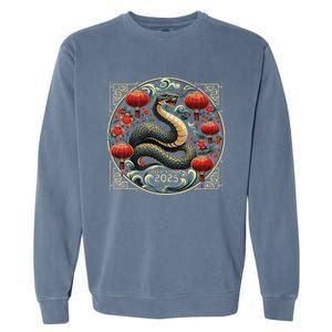 Year Of The Snake 2025 Garment-Dyed Sweatshirt