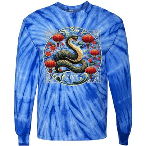 Year Of The Snake 2025 Tie-Dye Long Sleeve Shirt