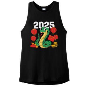 Year Of The Snake 2025 Lunar New Year Chinese New Year 2025 Ladies PosiCharge Tri-Blend Wicking Tank