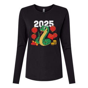 Year Of The Snake 2025 Lunar New Year Chinese New Year 2025 Womens Cotton Relaxed Long Sleeve T-Shirt