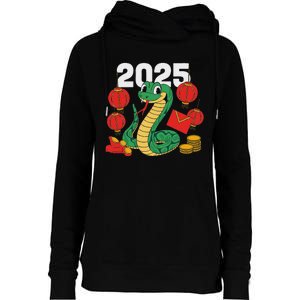 Year Of The Snake 2025 Lunar New Year Chinese New Year 2025 Womens Funnel Neck Pullover Hood