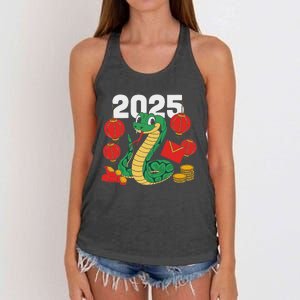 Year Of The Snake 2025 Lunar New Year Chinese New Year 2025 Women's Knotted Racerback Tank