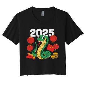 Year Of The Snake 2025 Lunar New Year Chinese New Year 2025 Women's Crop Top Tee