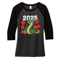 Year Of The Snake 2025 Lunar New Year Chinese New Year 2025 Women's Tri-Blend 3/4-Sleeve Raglan Shirt