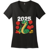 Year Of The Snake 2025 Lunar New Year Chinese New Year 2025 Women's V-Neck T-Shirt