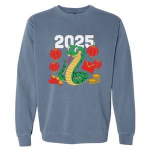 Year Of The Snake 2025 Lunar New Year Chinese New Year 2025 Garment-Dyed Sweatshirt