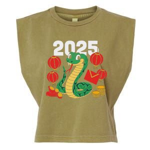 Year Of The Snake 2025 Lunar New Year Chinese New Year 2025 Garment-Dyed Women's Muscle Tee