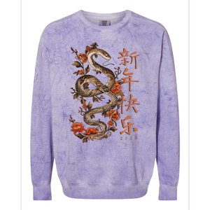 Year Of The Snake 2025 Chinese New Year Colorblast Crewneck Sweatshirt