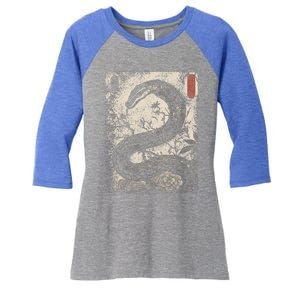 Year Of The Snake 2025 Chinese New Year Women's Tri-Blend 3/4-Sleeve Raglan Shirt