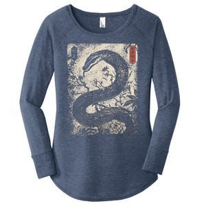 Year Of The Snake 2025 Chinese New Year Women's Perfect Tri Tunic Long Sleeve Shirt