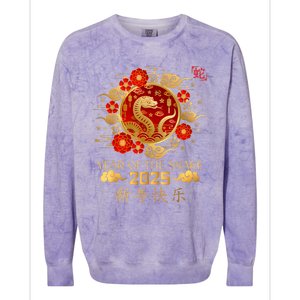 Year Of The Snake 2025 Lunar New Year Chinese New Year 2025 Colorblast Crewneck Sweatshirt