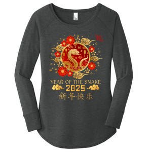 Year Of The Snake 2025 Lunar New Year Chinese New Year 2025 Women's Perfect Tri Tunic Long Sleeve Shirt