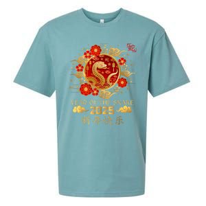 Year Of The Snake 2025 Lunar New Year Chinese New Year 2025 Sueded Cloud Jersey T-Shirt