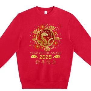 Year Of The Snake 2025 Lunar New Year Chinese New Year 2025 Premium Crewneck Sweatshirt