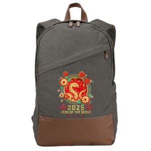 Year Of The Snake 2025 Lunar New Year Chinese New Year 2025 Cotton Canvas Backpack