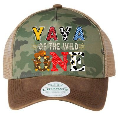 Yaya Of The Wild One 1st Birthday Western Cowboy Legacy Tie Dye Trucker Hat