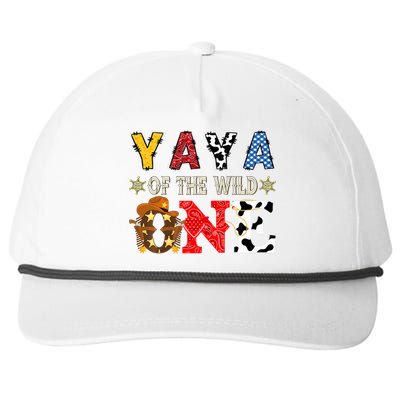 Yaya Of The Wild One 1st Birthday Western Cowboy Snapback Five-Panel Rope Hat