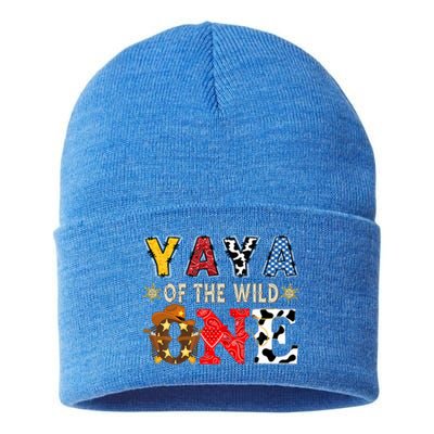 Yaya Of The Wild One 1st Birthday Western Cowboy Sustainable Knit Beanie