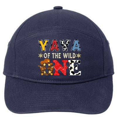 Yaya Of The Wild One 1st Birthday Western Cowboy 7-Panel Snapback Hat