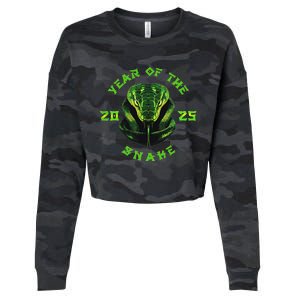 Year Of The Green Snake 2025 Chinese Zodiac Cropped Pullover Crew