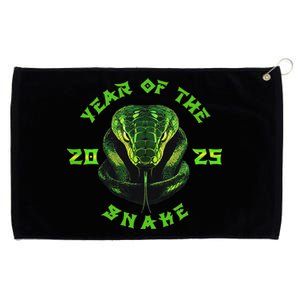 Year Of The Green Snake 2025 Chinese Zodiac Grommeted Golf Towel