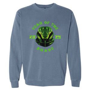 Year Of The Green Snake 2025 Chinese Zodiac Garment-Dyed Sweatshirt