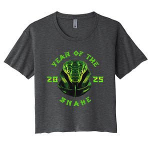 Year Of The Green Snake 2025 Chinese Zodiac Women's Crop Top Tee