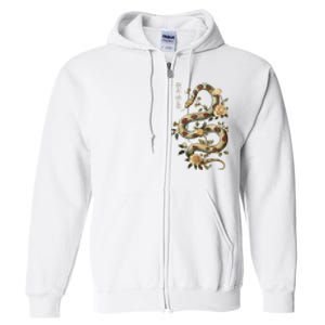 Year Of The Snake 2025 Chinese New Year Full Zip Hoodie