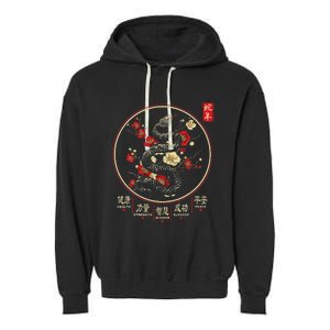 Year Of The Snake 2025 Chinese New Year Garment-Dyed Fleece Hoodie