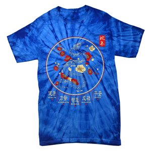 Year Of The Snake 2025 Chinese New Year Tie-Dye T-Shirt