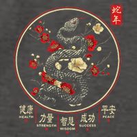 Year Of The Snake 2025 Chinese New Year Vector Backpack