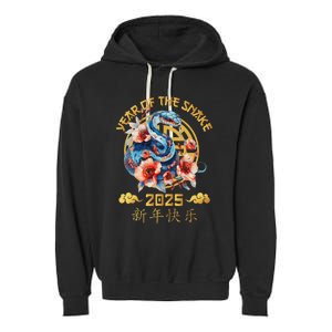 Year Of The Snake Zodiac Sign Garment-Dyed Fleece Hoodie