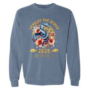 Year Of The Snake Zodiac Sign Garment-Dyed Sweatshirt