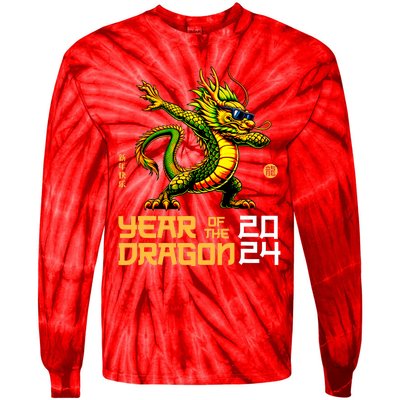 Year Of The Dragon 2024 Chinese New Year 2024 Tie-Dye Long Sleeve Shirt