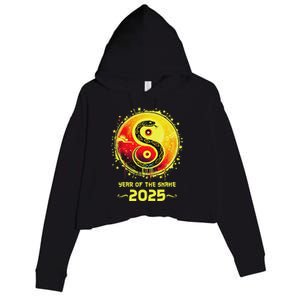 Year Of The Snake 2025 Lunar New Year Chinese New Year 2025 Crop Fleece Hoodie