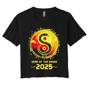 Year Of The Snake 2025 Lunar New Year Chinese New Year 2025 Women's Crop Top Tee