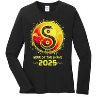 Year Of The Snake 2025 Lunar New Year Chinese New Year 2025 Ladies Long Sleeve Shirt