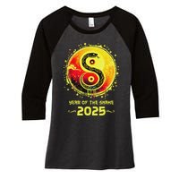 Year Of The Snake 2025 Lunar New Year Chinese New Year 2025 Women's Tri-Blend 3/4-Sleeve Raglan Shirt