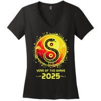 Year Of The Snake 2025 Lunar New Year Chinese New Year 2025 Women's V-Neck T-Shirt