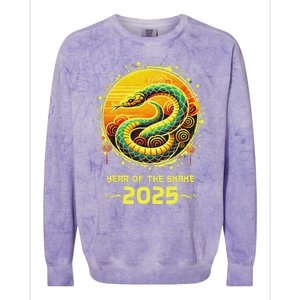 Year Of The Snake 2025 Lunar New Year Chinese New Year 2025 Colorblast Crewneck Sweatshirt