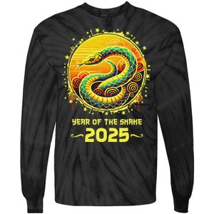 Year Of The Snake 2025 Lunar New Year Chinese New Year 2025 Tie-Dye Long Sleeve Shirt