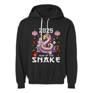 Year Of The Snake 2025 Garment-Dyed Fleece Hoodie