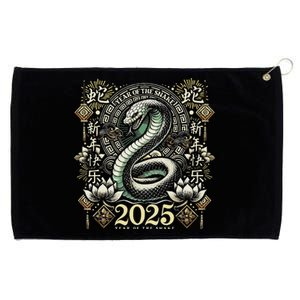 Year Of The Snake 2025 Chinese New Year Grommeted Golf Towel