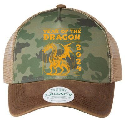 Year Of The Dragon 2024 Lunar New Year Chinese New Year 2024 Legacy Tie Dye Trucker Hat