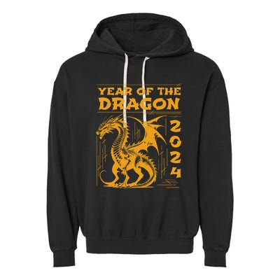 Year Of The Dragon 2024 Lunar New Year Chinese New Year 2024 Garment-Dyed Fleece Hoodie